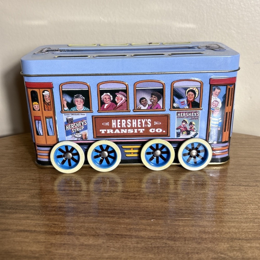 Vintage Hershey's Vehicle Series‎ Tin,"Trolley" Canister #2, 2000